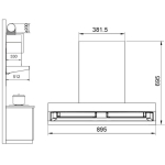 Robam 老板 8255 90厘米 1320m³/h T型系列 掛牆式抽油煙機